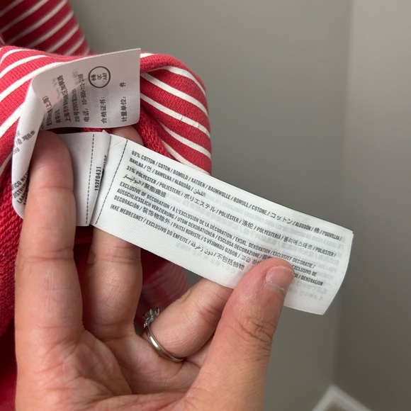 Abercrombie & Fitch Pink & White Striped Sweater - Picture 5 of 5